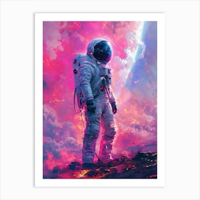 Spaceman In Space Art Print