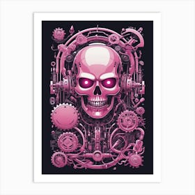 Pink Skull Art Print