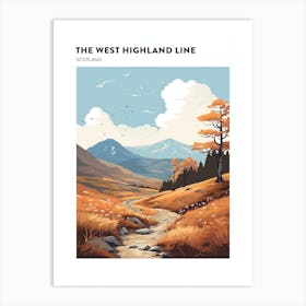 The West Highland Line Scotland 10 Hiking Trail Landscape Poster Art Print