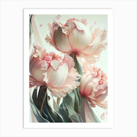 Pastel Pink Peony Art Print