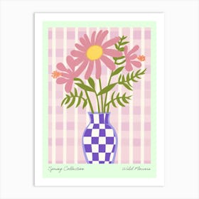 Spring Collection Wild Flowers Lilac Tones In Vase 2 Art Print