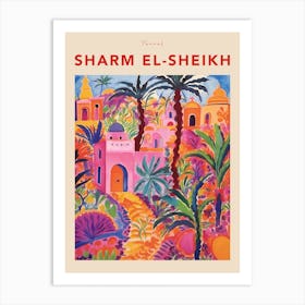 Sharm El Sheikh Egypt Fauvist Travel Poster Art Print