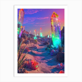 Colorful Desert Scene Art Print