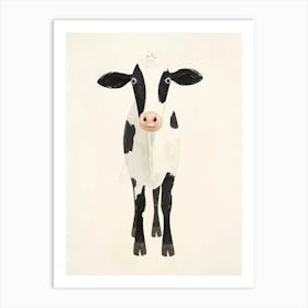 Quirky cow illustration 1 Art Print