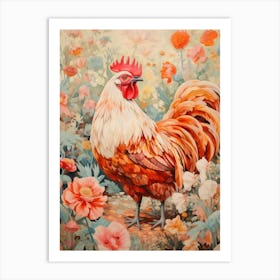 Chicken 5 Detailed Bird Painting Art Print