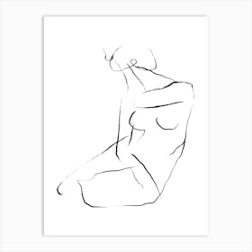 Simple body lines Art Print