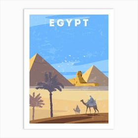 Egypt — Retro travel minimalist poster Art Print