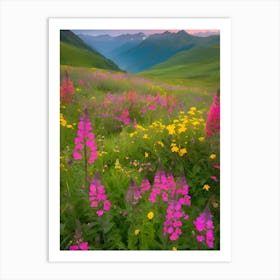 Wildflowers In The Mountains 8 Art Print