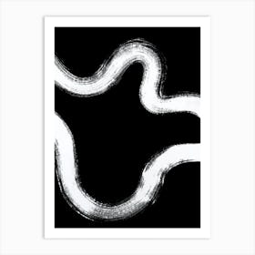 Twin White Abstract Art Print