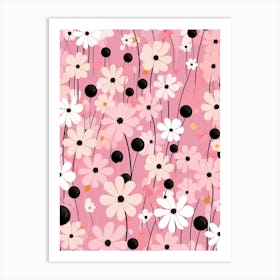 Daisy Pattern Flowers 1 Art Print