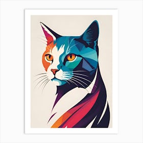 Abstract Cat 2 Art Print