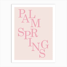 Palm Springs Blush Pink Art Print