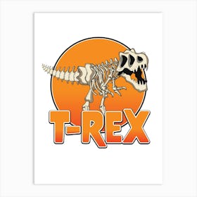 T - Rex Logo Art Print