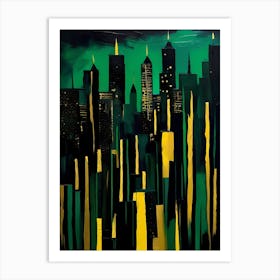 Cityscape At Night Art Print