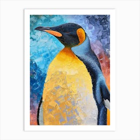 King Penguin Oamaru Blue Penguin Colony Colour Block Painting 6 Art Print