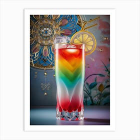 Rainbow Cocktail Art Print