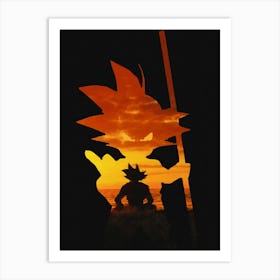 Anime Negative Space ― Son Goku Art Print