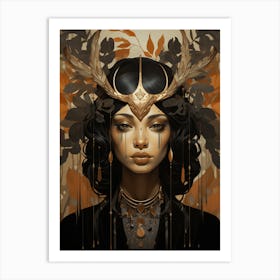 Ebony And Gold Art Print