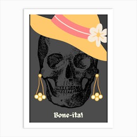 Bonita Skull Lady Art Print