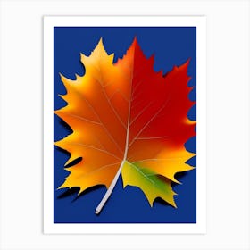 Maple Leaf Vibrant Inspired 4 Art Print