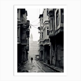 Istanbul, Turkey, Mediterranean Black And White Photography Analogue 3 Art Print