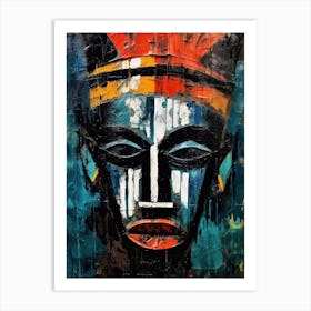 Ethereal Elegance; Tribal Mask Odyssey Art Print