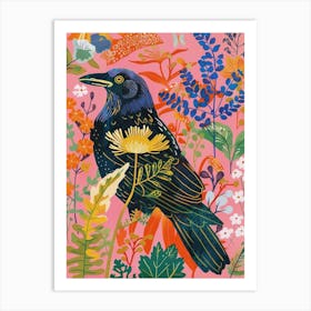 Spring Birds Raven 6 Art Print