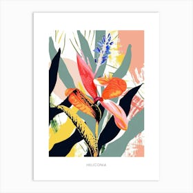 Colourful Flower Illustration Poster Heliconia 4 Art Print