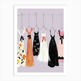 Dresses On Hangers Art Print