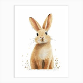Tan Rabbit Kids Illustration 1 Art Print