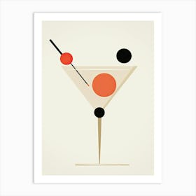Mid Century Modern Martini Floral Infusion Cocktail 3 Art Print