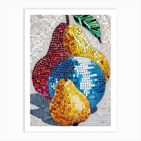 Mosaic Pear Painting Art Print