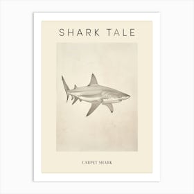 Carpet Shark Vintage Illustration 5 Poster Art Print