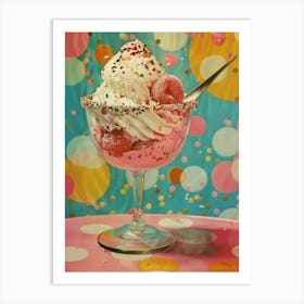 Kitsch Trifle Jelly Retro Collage 3 Art Print