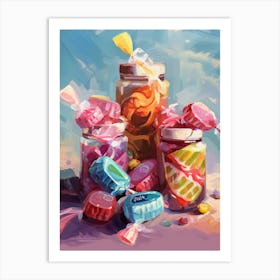 Candies Oil Painting 7 Art Print