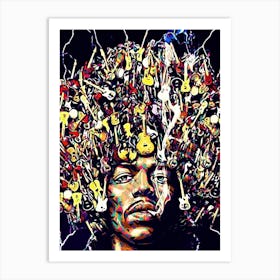 Jimi Hendrix 5 Art Print