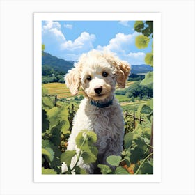 Cockapoo In Countryside Bliss Art Print