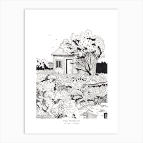 Tiny Farmhouse Dilinh Vietnam Pen Ink Illustration Art Print