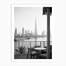 Dubai, United Arab Emirates, Black And White Old Photo 2 Art Print