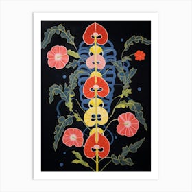 Snapdragon 2 Hilma Af Klint Inspired Flower Illustration Art Print