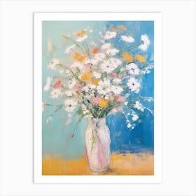 Flower Painting Fauvist Style Gypsophila Babys Breath Art Print