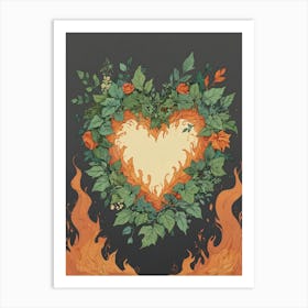 Heart Of Fire 75 Art Print