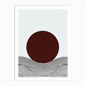 Anchorage Abstract Forms Minimalist Bauhaus Art Print