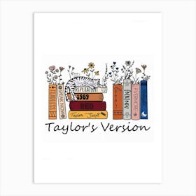 taylor swift album titles 1 Art Print