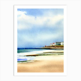 Ocean Grove Beach 2, New Jersey Watercolour Art Print