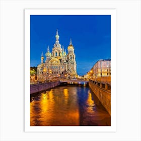 Church Of The Savior On Blood At St Art Print