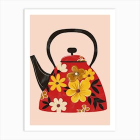 Teapot With Flowers 6 Art Print