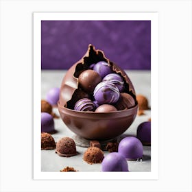 Purple And Chocolate Art Print