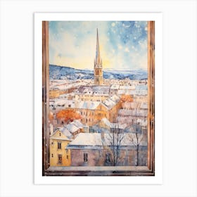 Winter Cityscape Bavaria Germany Art Print