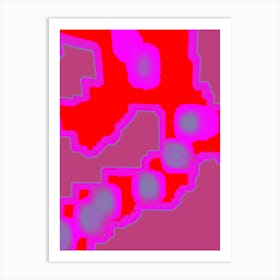 Red And Blue Squares Art Print